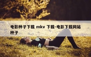 电影种子下载 mkv 下载-电影下载网站种子