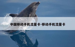 中国移动手机流量卡-移动手机流量卡