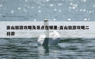 嵩山旅游攻略及景点在哪里-嵩山旅游攻略二日游