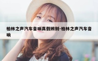 柏林之声汽车音响真假辨别-柏林之声汽车音响