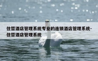 住哲酒店管理系统专业的连锁酒店管理系统-住哲酒店管理系统