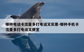 哪种电话卡流量多打电话又实惠-哪种手机卡流量多打电话又便宜