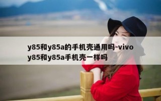 y85和y85a的手机壳通用吗-vivoy85和y85a手机壳一样吗