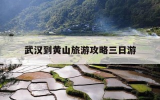 武汉到黄山旅游攻略三日游-武汉到黄山旅游攻略三日游路线