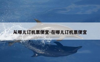 从哪儿订机票便宜-在哪儿订机票便宜