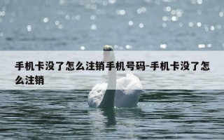 手机卡没了怎么注销手机号码-手机卡没了怎么注销