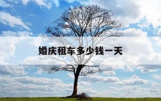 婚庆租车多少钱一天-婚庆租车报价表