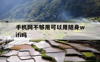 手机网不够用可以用随身wifi吗-手机上网流量不够用