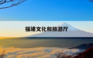福建文化和旅游厅-福建文化和旅游厅林向东