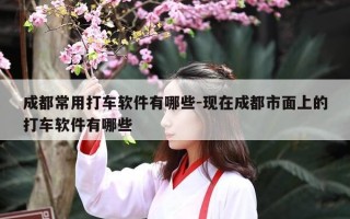 成都常用打车软件有哪些-现在成都市面上的打车软件有哪些