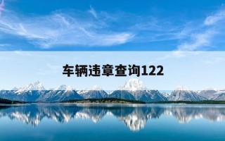 车辆违章查询122-车辆违章查询电话号码多少