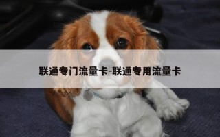 联通专门流量卡-联通专用流量卡