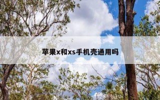 苹果x和xs手机壳通用吗