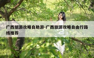 广西旅游攻略自助游-广西旅游攻略自由行路线推荐