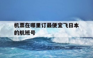 机票在哪里订最便宜飞日本的航班号-去日本买机票哪个网站最便宜