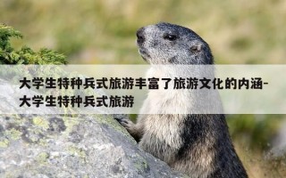 大学生特种兵式旅游丰富了旅游文化的内涵-大学生特种兵式旅游