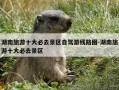 湖南旅游十大必去景区自驾游线路图-湖南旅游十大必去景区