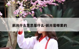 前川什么意思是什么-前川是哪里的