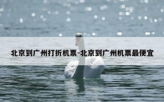 北京到广州打折机票-北京到广州机票最便宜
