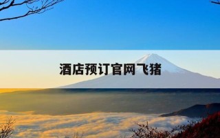 酒店预订官网飞猪-飞猪酒店预订攻略