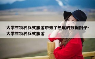 大学生特种兵式旅游带来了热度的数据例子-大学生特种兵式旅游