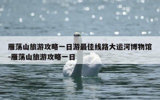 雁荡山旅游攻略一日游最佳线路大运河博物馆-雁荡山旅游攻略一日