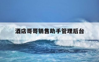 酒店哥哥销售助手管理后台-酒店哥哥销售助手电脑版官方