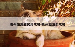 贵州旅游超实用攻略-贵州旅游全攻略