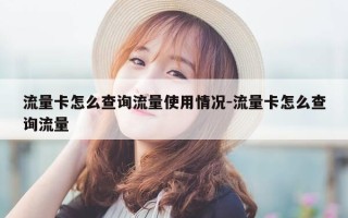 流量卡怎么查询流量使用情况-流量卡怎么查询流量