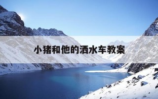 小猪和他的洒水车教案-小猪和汽车和帽子的答案