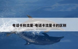 电话卡和流量-电话卡流量卡的区别