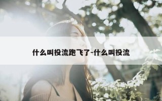 什么叫投流跑飞了-什么叫投流