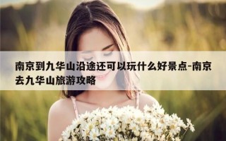 南京到九华山沿途还可以玩什么好景点-南京去九华山旅游攻略
