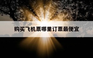 购买飞机票哪里订票最便宜-订飞机票哪里便宜