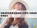 车辆违章免费查询直接输入车牌号-车辆违章免费查询