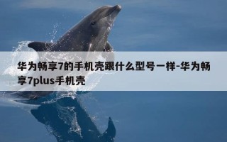 华为畅享7的手机壳跟什么型号一样-华为畅享7plus手机壳