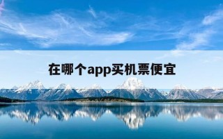 在哪个app买机票便宜-哪个app买机票便宜可以免费退票
