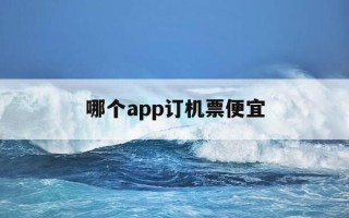哪个app订机票便宜-哪个软件订机票比较便宜