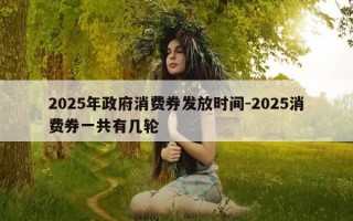2025年政府消费券发放时间-2025消费券一共有几轮