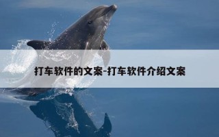 打车软件的文案-打车软件介绍文案