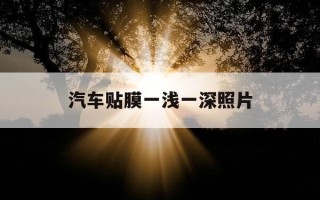 汽车贴膜一浅一深照片-汽车贴膜一浅一深照片图片