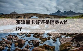 买流量卡好还是随身wifi好-无卡上网流量购买