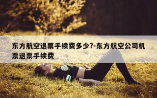 东方航空退票手续费多少?-东方航空公司机票退票手续费