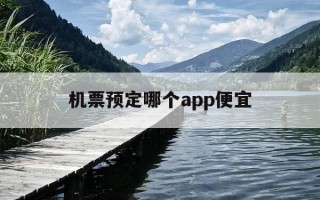 机票预定哪个app便宜-机票预订在哪个app最好