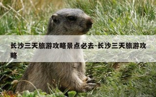 长沙三天旅游攻略景点必去-长沙三天旅游攻略