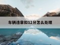 车辆违章扣12分怎么处理-车辆违章12分怎么办