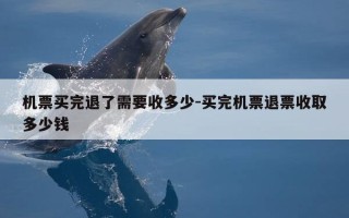 机票买完退了需要收多少-买完机票退票收取多少钱