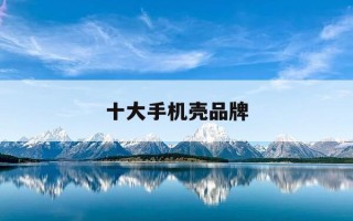 十大手机壳品牌-十大手机壳品牌有哪些