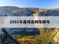 1981年属鸡吉利车牌号-1981年属鸡车的最佳车牌尾数