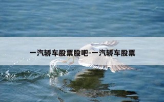 一汽轿车股票股吧-一汽轿车股票